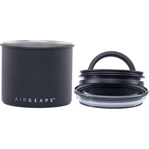 Airscape® Classic 250gr. - Mat Zwart voorraadpot -voorraadbus - vershouddoos -voedselveilig - vacuümdeksel- BPA vrij - koffiepot - Charcoal - mat zwart