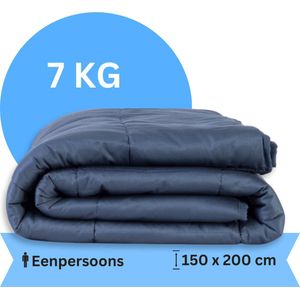 Swiss Nights Verzwaringsdeken - Weighted Blanket - Anti-allergie - 100% Bamboe buitenlaag - 7KG - 150 x 200 cm - Met micro glasparels