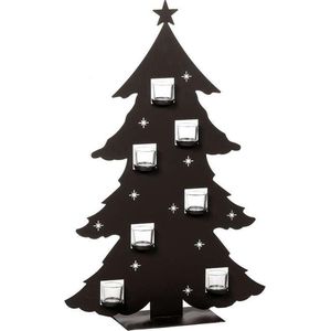 Kerstboom met thee lichthouders - Kerst sfeer - Grote Decoratieve kerstboom - Hoogte 115 cm