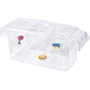 Kweektankaquarium met zuignappen, kweekbakaquarium, viskweekboxaquarium, broedmachine voor , viskweekbox, kweekbad, aquarium voor babyvissen, garnalen en guppy