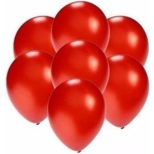 Kleine ballonnen rood metallic 200 stuks