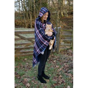 Tartan Poncho Blauw - Glen Appin of Scotland