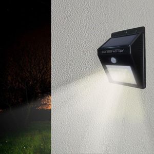 Solar Wandlamp LED Zwart 0,75W IP54 - Koel wit licht - Kunststof - Zwart - SILUMEN