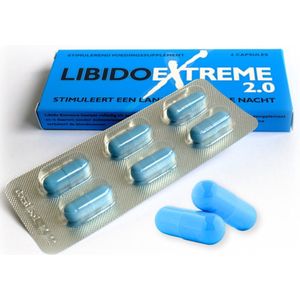 Libido Extreme 2.0 - 6 Erectiepillen voor mannen - Nieuwe en verbeterde versie #1 Erectiepil in Nederland - Discreet geleverd. - Alternatief voor: Viagra, Levitra, Cialis, Forte, Kamagra en Performance.