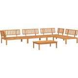 vidaXL - 5-delige - Loungeset - pallet - massief - acaciahout