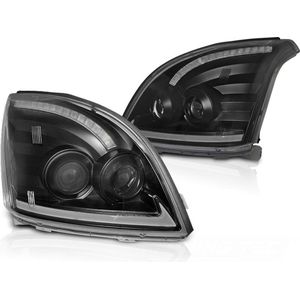 Koplampen met parkeerlicht TOYOTA LAND CRUISER 120 03-09 ZWART