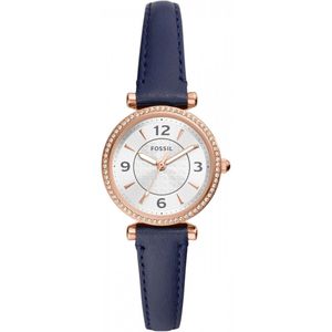 Fossil CARLIE ES5295 Dames Horloge 28 mm - Blauw