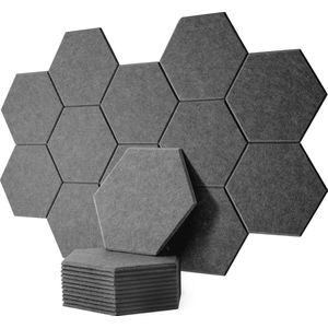 Akoestische Panelen Geluiddempend Schuim 12 Stuks - Ideaal voor Studio, Kantoor en Wanddecoratie
