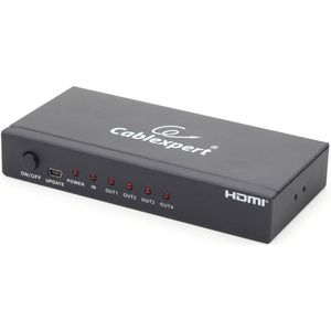 Cablexpert HDMI splitter 1 naar 4 met voedingsadapter