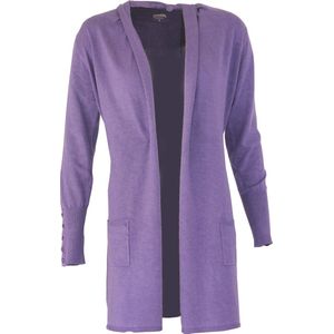 MOOI! Company - Dames vest Loret - Half lang los vallend - Fijn gebreid -Kleur Violet - L