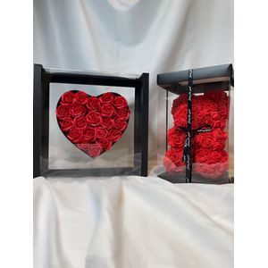AG Luxurygifts cadeau box - flower - rozen beer - rozen box - heart - Valentijnsdag - Liefde - soap roses - cadeau - Kerst cadeau - Moederdag Cadeau