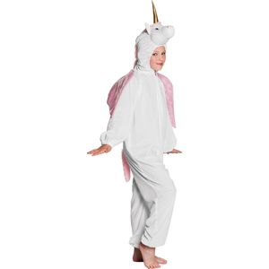 Boland - Kostuum Eenhoorn pluche wit (max. 1.16 m) - Kinderen - Eenhoorn - Fantasy - Onesie