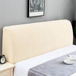 Hoofdbordbekleding stretch rekbare beschermhoes - gevoerd hoofdboard - 150-170 cm - crème