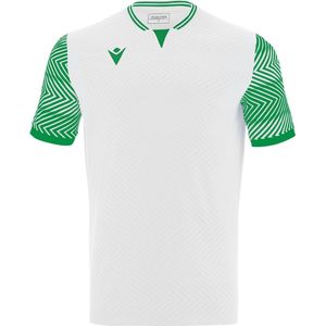 Macron Tureis Shirt Korte Mouw Kinderen - Wit / Groen | Maat: 11-12 Y