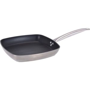Oneiro’s Luxe Grillpan - 26x26x4.2cm - aluminium – koken – tafelen – keuken – grillpan – inductie – gas – potten – pannen