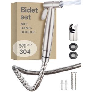 Hygiënische Bidet Set met Handdouche en Slang - Eenvoudige Installatie, Perfect voor WC en Badkamer