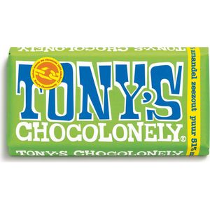 Tony's Chocolonely Chocolade Reep Puur Amandel Zeezout - 15 x 180 gram - Vegan Chocola