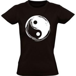 Ying Yang Dames t-shirt | china | energie | Zwart