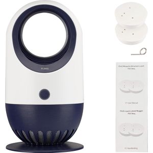 FlinQ Draadloze Muggenvanger 2.0 + 2-Pack Lokmiddel - Insectenlamp met lokmiddel - Muggenlamp - Inclusief extra lokmiddel