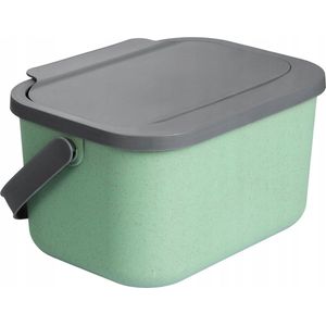 Practic Mini Bini - Bioafvalbak - inhoud 4,5 liter - groen met grijs deksel