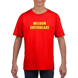 Welkom Sinterklaas rood T-shirt voor kinderen 122/128