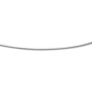 YO&NO - Ketting - Zilver - Omega rond -  1,25 mm - 42 + 3 cm - Zilver 925