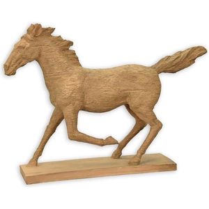 Paard Beeld - Resin Beeld - Paarden Beeldje - Hars Sculptuur - Kunst Beelden - Interieur Decoratie - 56x13x40