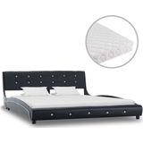 vidaXL-Bed-met-matras-kunstleer-zwart-160x200-cm