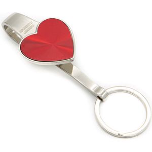 Borvat® |Sleutelhanger | hart rood | Sleutelhanger met hart | metaal Sleutelhanger