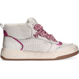 Sacha - Dames - Hoge witte leren sneakers - Maat 36