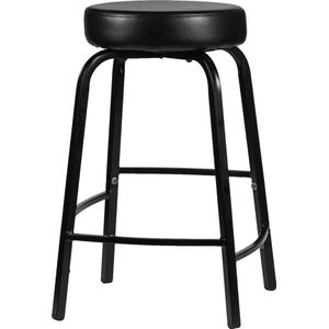 Ergofy Tabouret Kruk Kunstleder 4 Poten – Vaste Hoogte 59 Cm – Verspringende Voetensteun