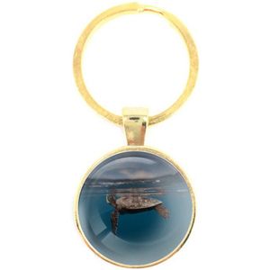 Sleutelhanger Glas - Schildpad
