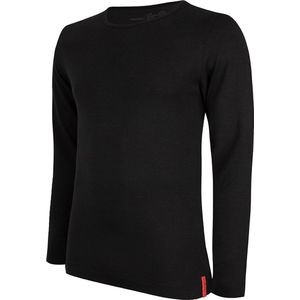 Undiemeister - T-shirt - T-Shirt heren - Slim fit - Longsleeve - Gemaakt van Mellowood - Ronde hals - Volcano Ash (zwart) - Anti-transpirant - XS