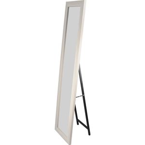 Lowander staande spiegel 160x40 cm - Passpiegel staand - Spiegels - Wit houten lijst