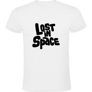 Lost in space Heren T-shirt | verdwaald in de ruimte | heelal | ruimte | austronaut | ruimtevaart | Wit