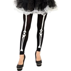 Halloween - Zwarte legging skelet met botten