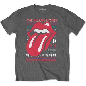 The Rolling Stones - Cosmic Christmas Heren T-shirt - L - Grijs