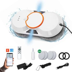 Verdea Robot Ramenwasser - App - Raamwisser - Ruitenreiniger Elektrisch - Robot Ramenreiniger - Dweilrobot - Incl. 20 Microvezel doeken - Waterspray
