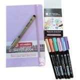 Koi set Coloring Brush Pens + Micron 01 + Art Creation sketch book