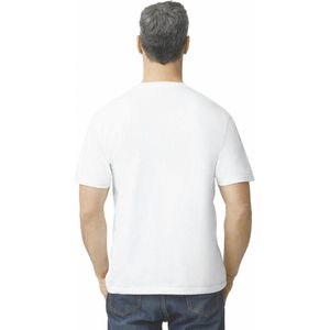 T-shirt Heren 4XL Gildan Ronde hals Korte mouw White 100% Katoen