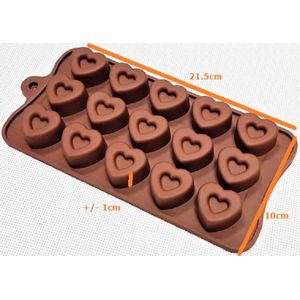 EIZOOK Praline chocolade ijs zeepjes vorm - 15 hartjes - Siliconen
