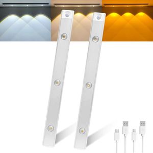 Keuken Onderbouwlamp 45cm - Dimbare Kastlamp met Bewegingssensor - Oplaadbare Batterij - Instelbare Helderheid - Slaapkamer Keuken Kastverlichting (2 stuks)