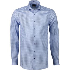 Jac Hensen Overhemd - Modern Fit - Blauw - 3XL Grote Maten