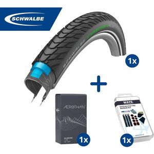 Fietsband - Schwalbe - Buiten- & binnenband - Marathon E-Plus Perf & SV17E - 28 inch x 1.40 - 2.00 - 40 mm - Met plaksetje