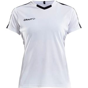 Craft Progress Contrast Shirt Korte Mouw Kinderen - Wit / Zwart | Maat: 158/164