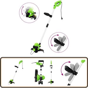 vidaXL Elektrische Grastrimmer - Telescopisch - 550W Grastrimmer - Elektrische Grastrimmer - Telescopische Grastrimmer - Gazononderhoud - Tuingereedschap