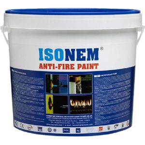 ISONEM ANTI FIRE PAINT 30 minuten vertragend, Toepasbaar op alle soorten gepleisterde, geverfde en ongelakte binnen- en buitenoppervlakken  · Beton-, hout- en staalconstructies  in brandtrappen  scholen, kleuterscholen, ziekenhuizen, theaters