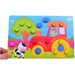 Puzzel Auto - Tractor Puzzel - Vormen Puzzel - Montessori Speelgoed - Kleuren Puzzel - Puzzel Kids - Educatief Speelgoed - Puzzel Auto's - Puzzel Cadeau