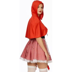 Verkleedkleding roodkapje voor volwassenen maat 38