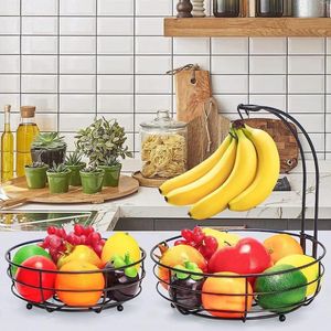 2-etages fruitmand voor groente en fruit - modern en praktisch - zwart metaal Fruit Basket